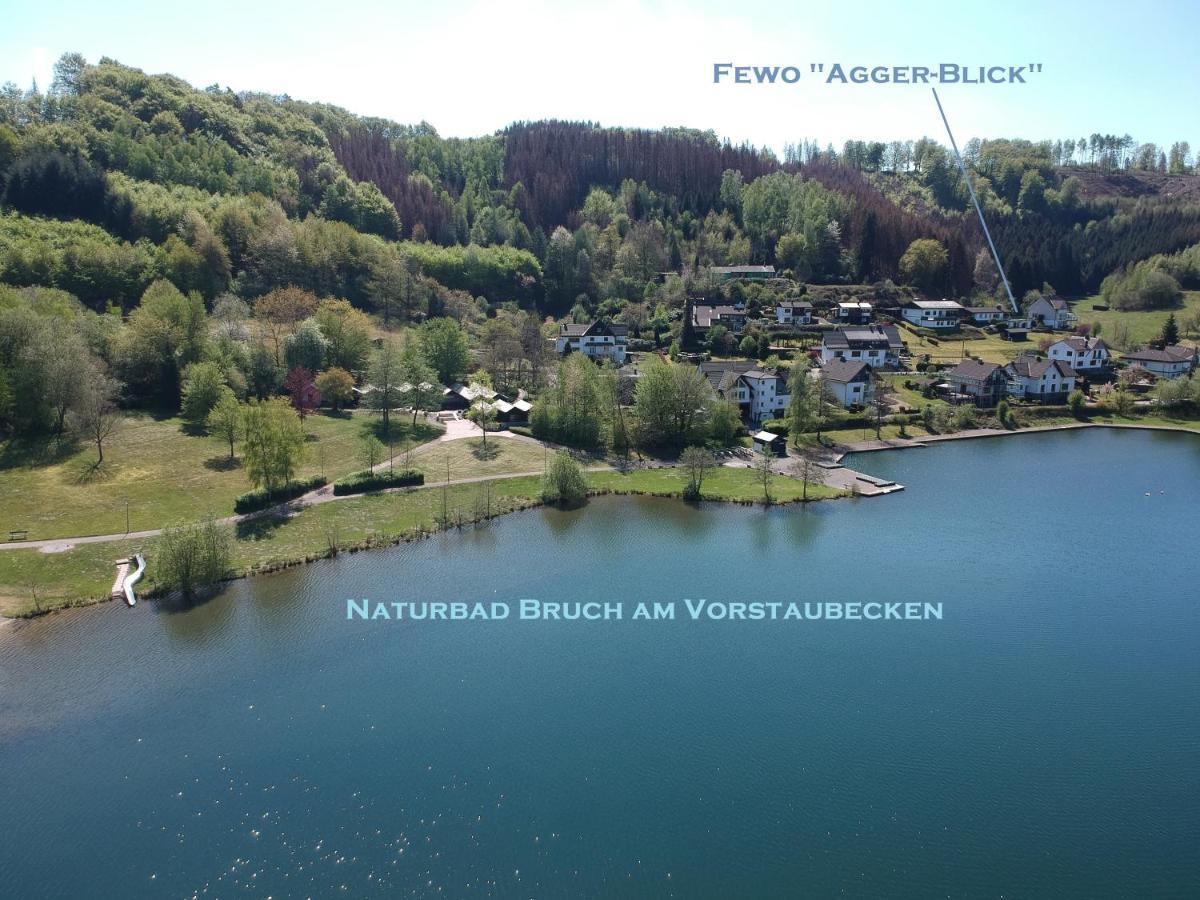 Exklusive Ferienwohnung 'Agger-Blick' Mit Grosser Seeblick-Terrasse & Sauna Gummersbach Exteriér fotografie