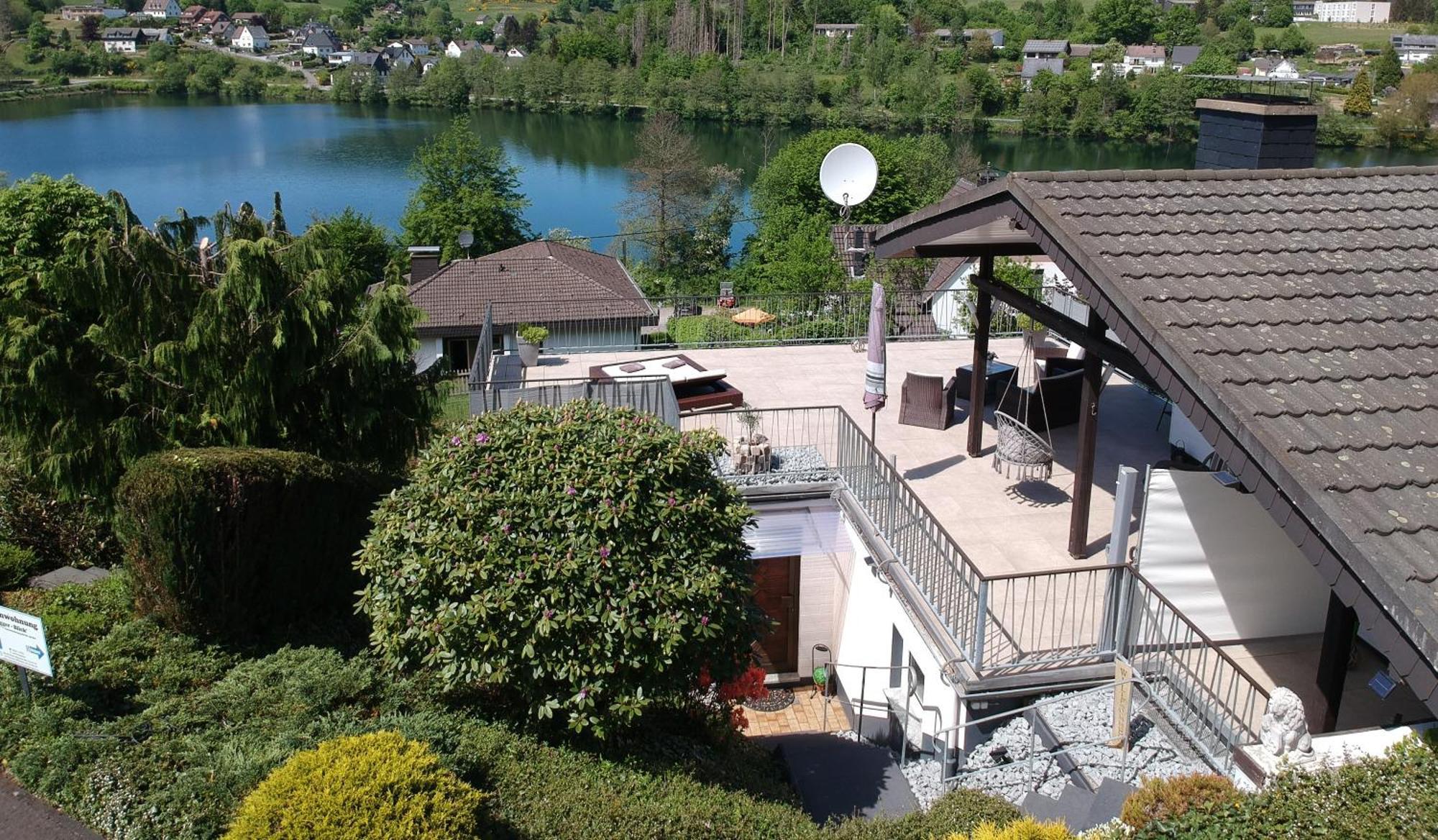 Exklusive Ferienwohnung 'Agger-Blick' Mit Grosser Seeblick-Terrasse & Sauna Gummersbach Exteriér fotografie